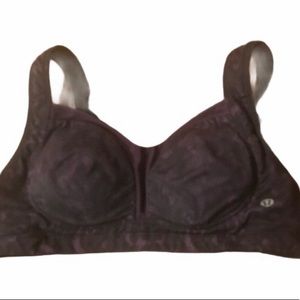Purple and black lululemon sports bra